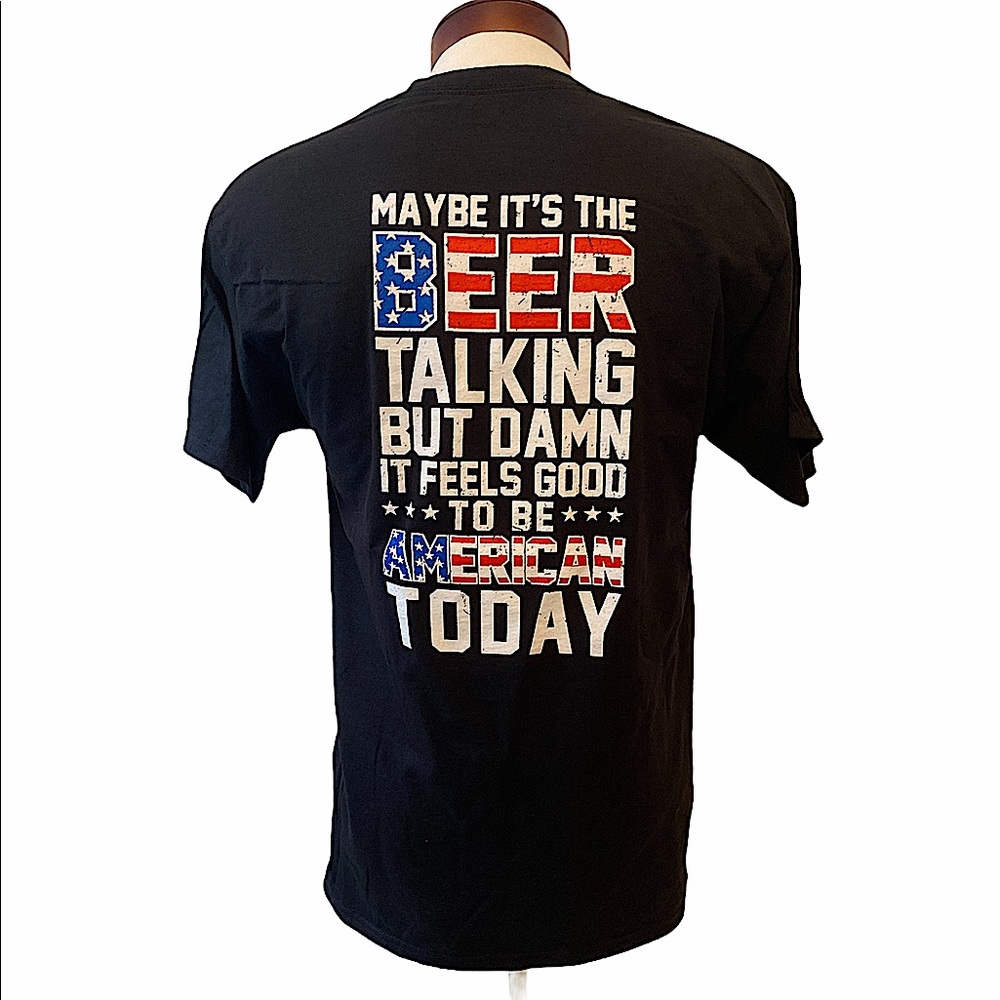 NWOT “Maybe it’s the beer” Black Hanes T-shirt